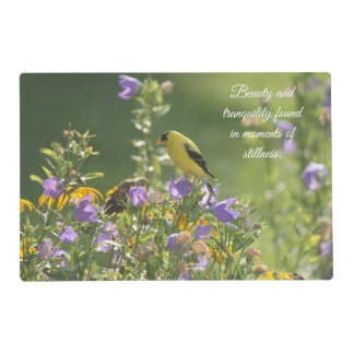 Goldfinch on a Harebell Flower Placemat