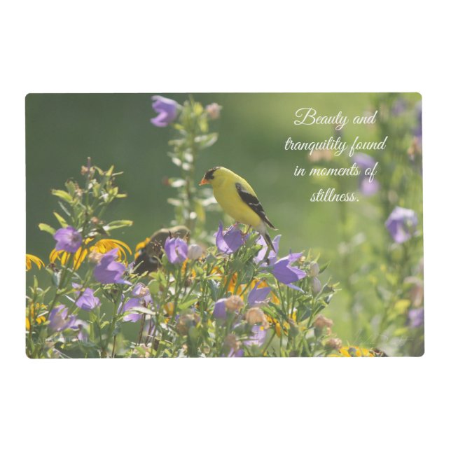Goldfinch on a Harebell Flower      Placemat (Front)