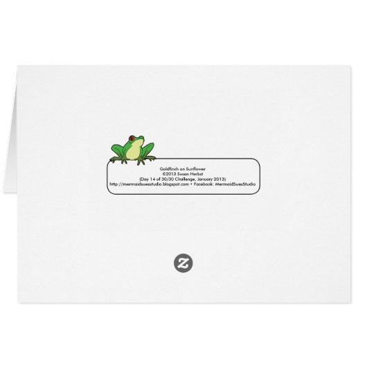 Goldfinch on Sunflowers (Back Horizontal)