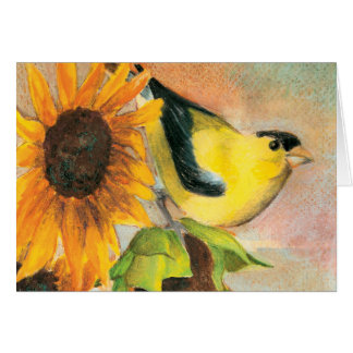 Goldfinch on Sunflowers Cards
