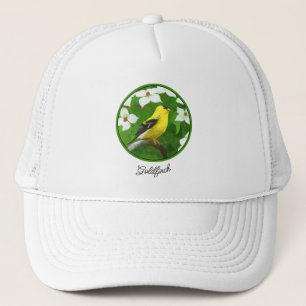 Goldfinch Painting - Cute Original Dog Art Trucker Hat