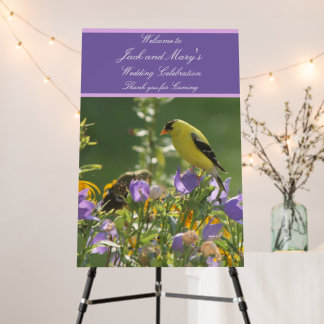 Goldfinch Spring Garden Wedding Foam Board