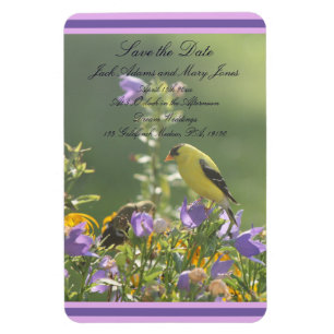 Goldfinch Spring Garden Wedding Magnet
