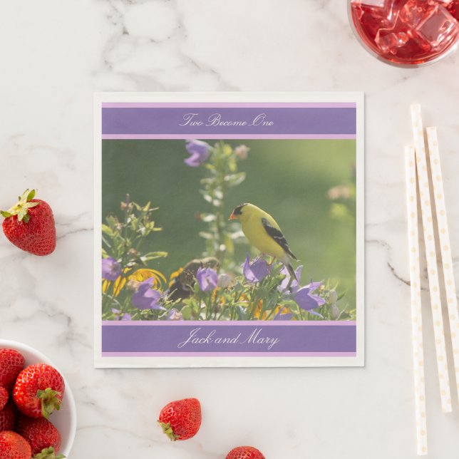 Goldfinch Spring Garden Wedding  Napkins (Insitu)