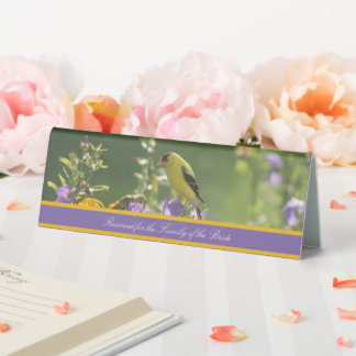 Goldfinch Spring Garden Wedding Table Tent