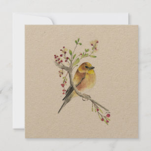 Goldfinch Watercolor Bird