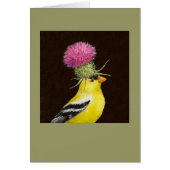 goldfinch with thistle card (Front)