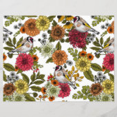 Goldfinches and flowers (Back)
