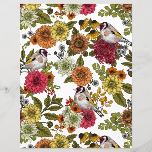 Goldfinches in the garden   (Front)