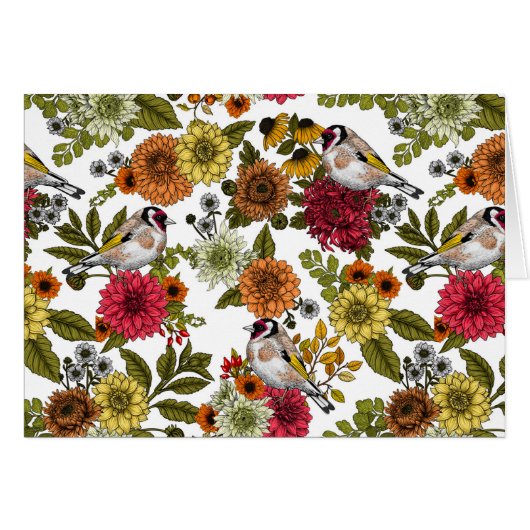 Goldfinches in the garden   (Front Horizontal)