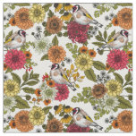 Goldfinches in the garden   fabric