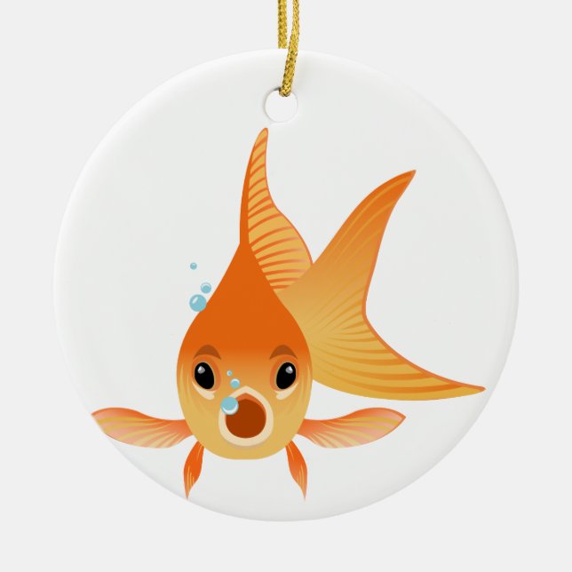 Goldfish Animal Ceramic Ornament (Front)