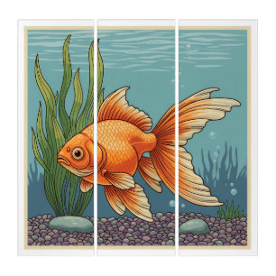 Goldfish Aquarium Triptych