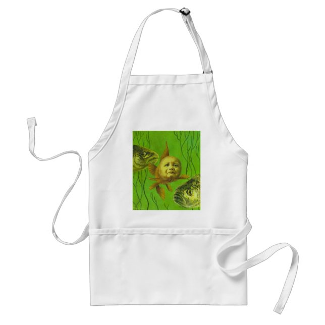 Goldfish Baby Mutant Design Adult Apron (Front)