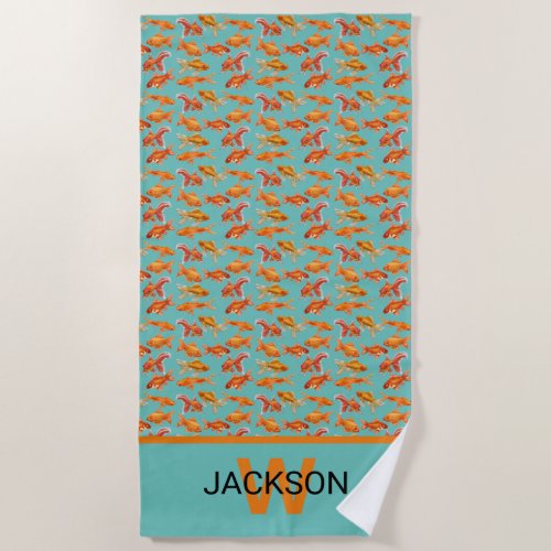 Goldfish  beach towel