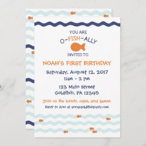 Goldfish Birthday Party Invitation
