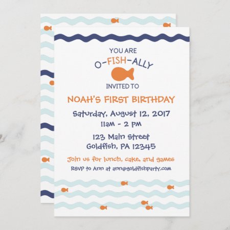 Goldfish Birthday Party Invitation