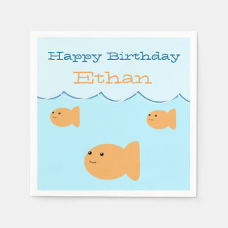 Goldfish Birthday Party Personalized Napkins