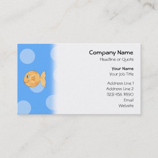Customizable Goldfish. Business Card