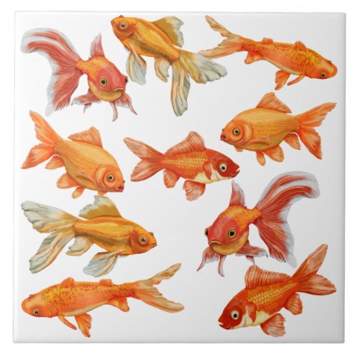 Goldfish Ceramic Tile