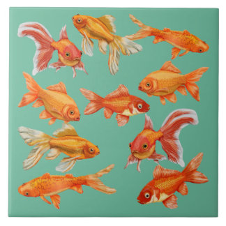 Goldfish Ceramic Tile