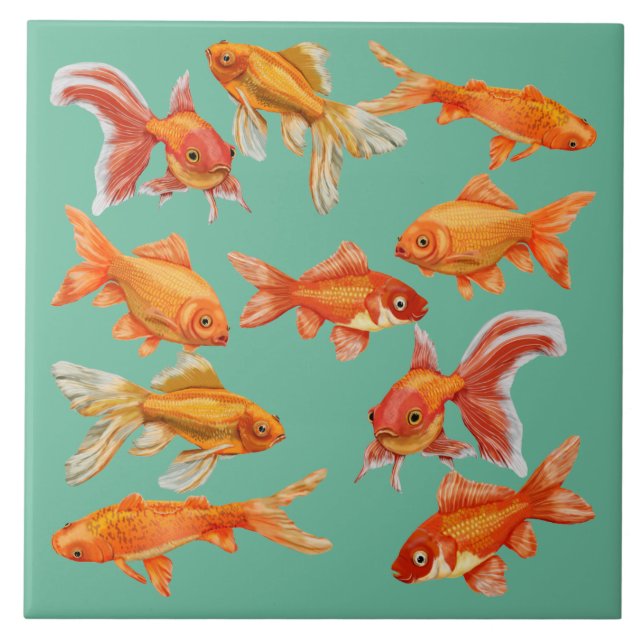 Goldfish Ceramic Tile (Front)