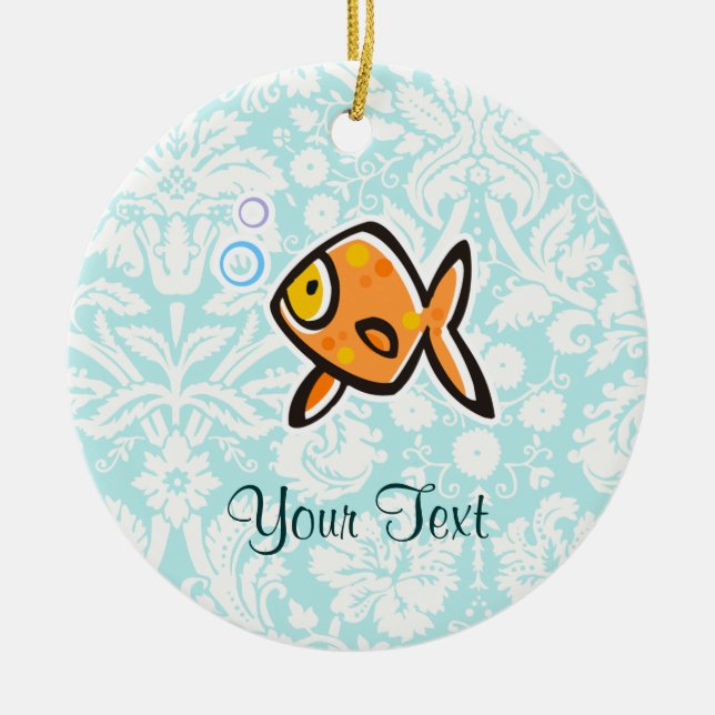 Goldfish; Cute Ceramic Ornament (Front)