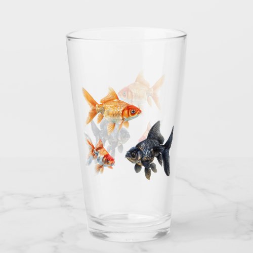 Goldfish Cute Fish Funny Glass
