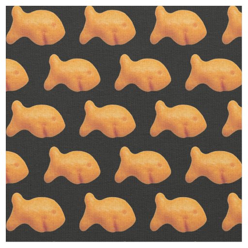Goldfish Fabric, Black Background Fabric