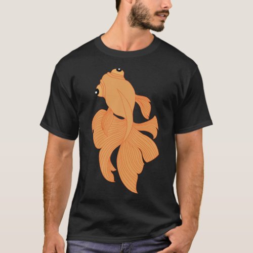 Goldfish Fancy Orange Fantail Veiltail Comet T_Shirt