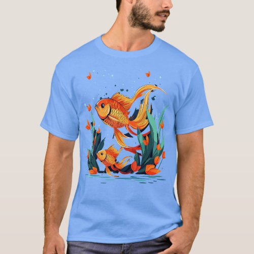 Goldfish Fathers Day T_Shirt