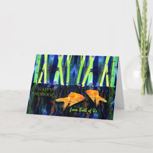 Goldfish for a Happy Norooz, From Both of Us Card