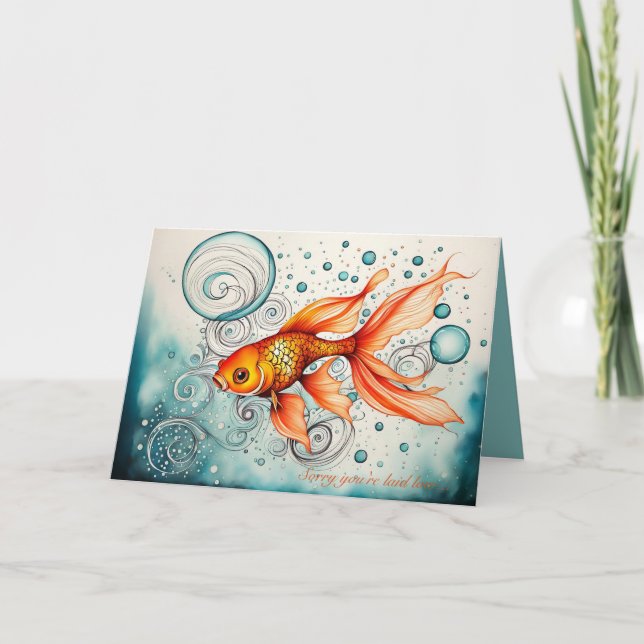 Goldfish Get Well  Card (Front)