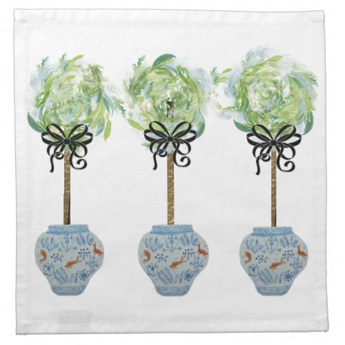 Goldfish Ginger Jar Jars Topiary Cloth Napkin