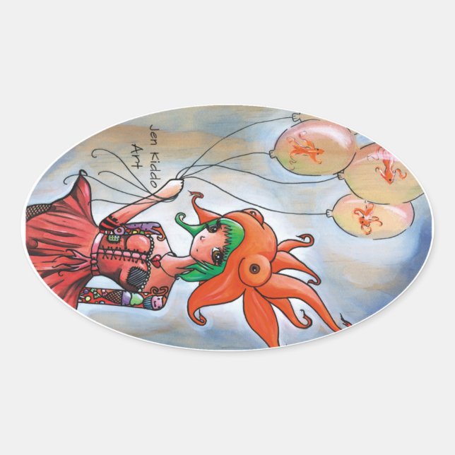 Goldfish Girl Sticker (Front)