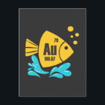 Goldfish Gold Element Chemistry Science Chemist Postcard<br><div class="desc">Funny Au periodic table element. A precious metal gold pun with a image of a goldfish. Funny Chemistry Gift for chemist and fishkeeper.</div>