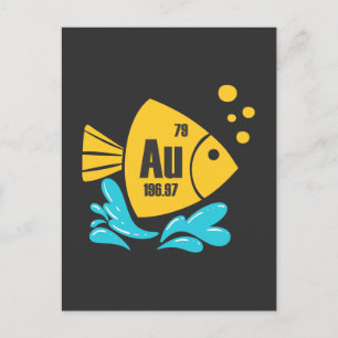 Goldfish Gold Element Chemistry Science Chemist Postcard