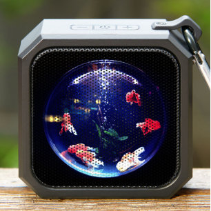 Goldfish in a fish bowl aquarium bluetooth speaker