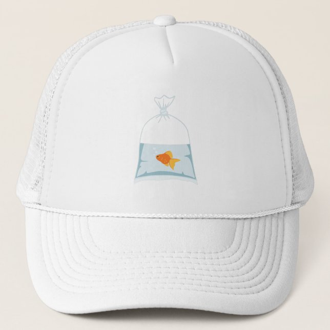 Goldfish In Bag Trucker Hat (Front)