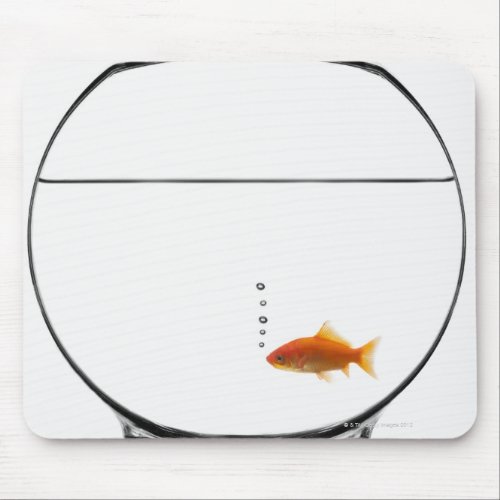 Goldfish in bowl mouse pad