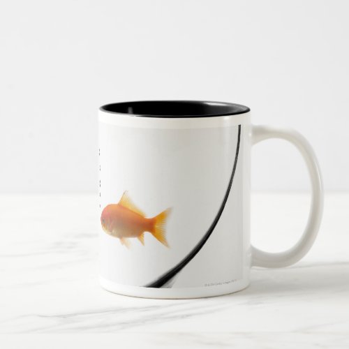 Goldfish in bowl Two_Tone coffee mug