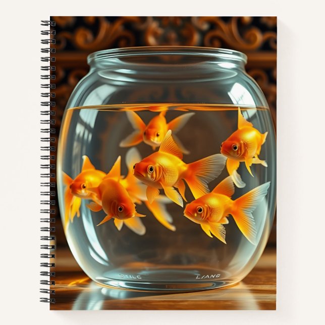 Goldfish in the Glass Jar Notebook (Front)