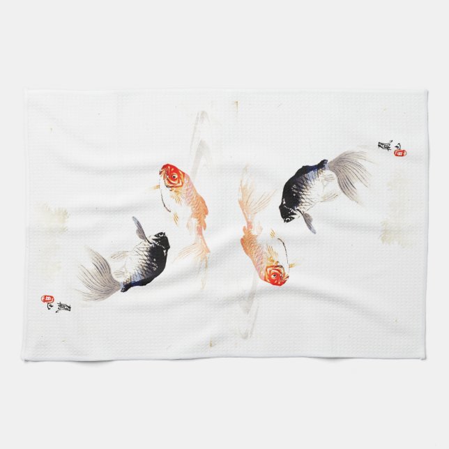 Goldfish Kitchen Towel (Horizontal)