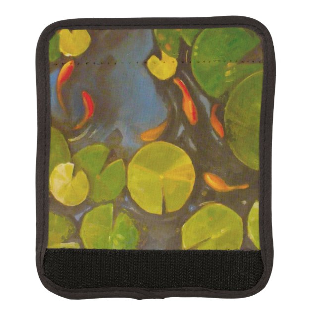 Goldfish Koi Pond Water Lilies Luggage Handle Wrap (Front)
