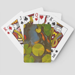 Goldfish Koi Pond Water Lilies Poker Cards