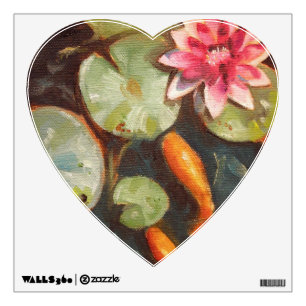 Goldfish Koi Pond Water Lilies Wall Decal