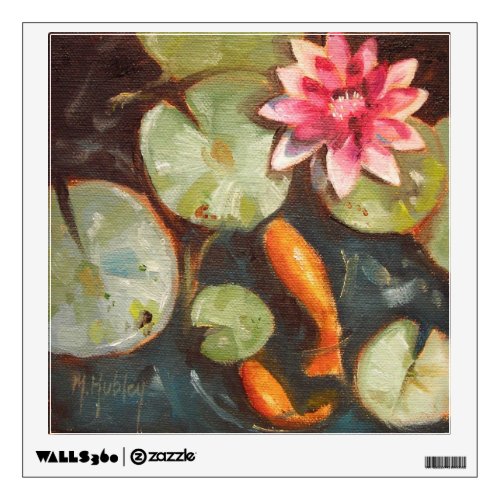 Goldfish Koi Pond Water Lilies Wall Sticker