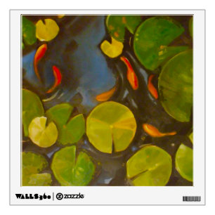 Goldfish Koi Pond Water Lilies Wall Sticker