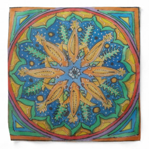 Goldfish Mandala Bandana
