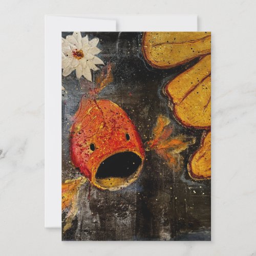 Goldfish Mixed media Holiday Card